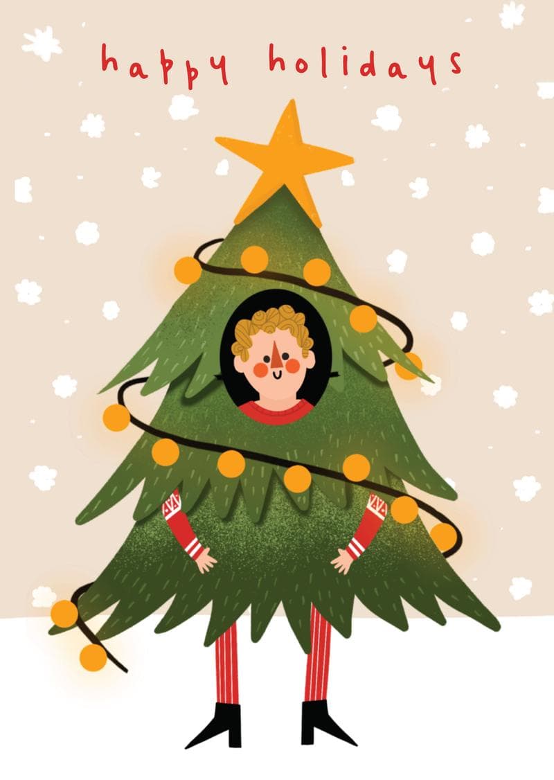 Happy Holidays Tree card
