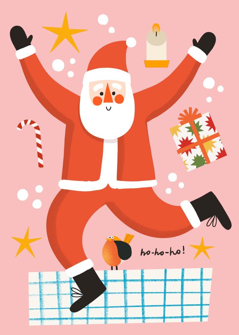 Ho-Ho-Ho Santa card
