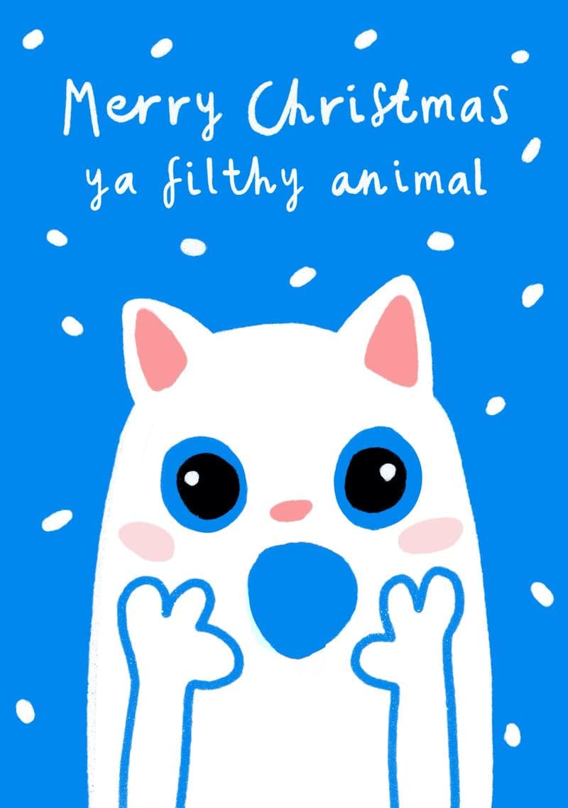 Merry Christmas Ya Filthy Animal card