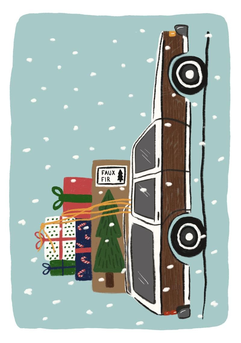 Station Wagon with Faux Fir