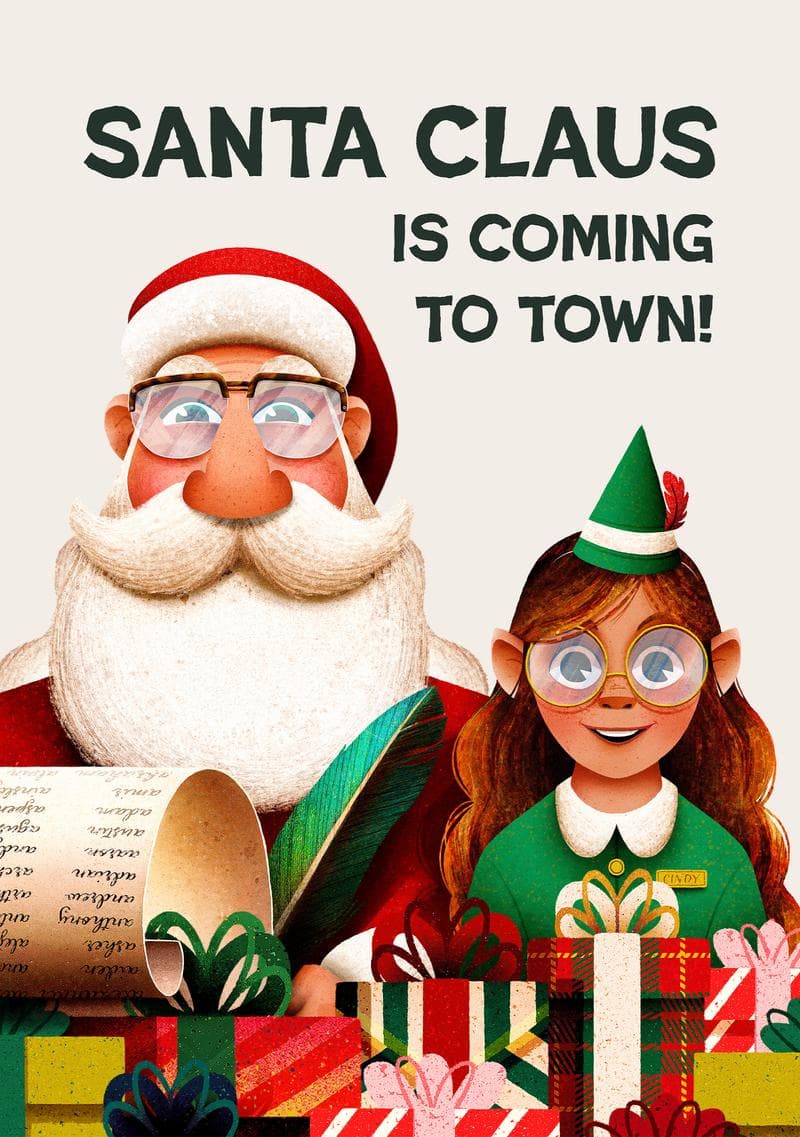 Santa Claus Is Coming to Town card
