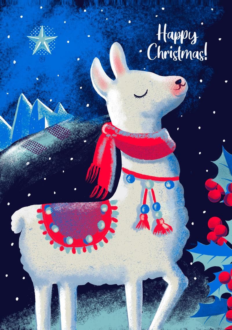 Reindeer in Winter Scene