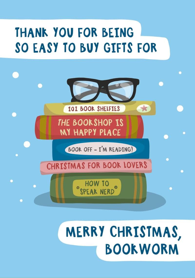 Book Lovers and Bookworms card