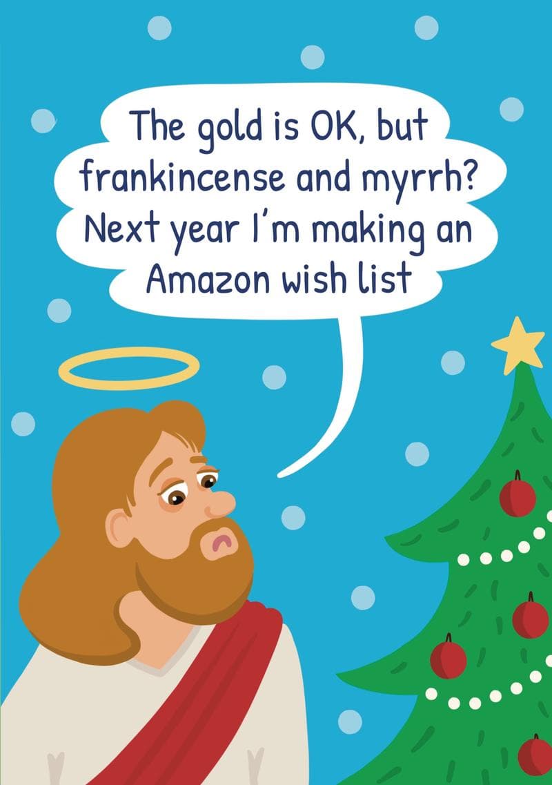 Gold, Frankincense, and Myrrh card