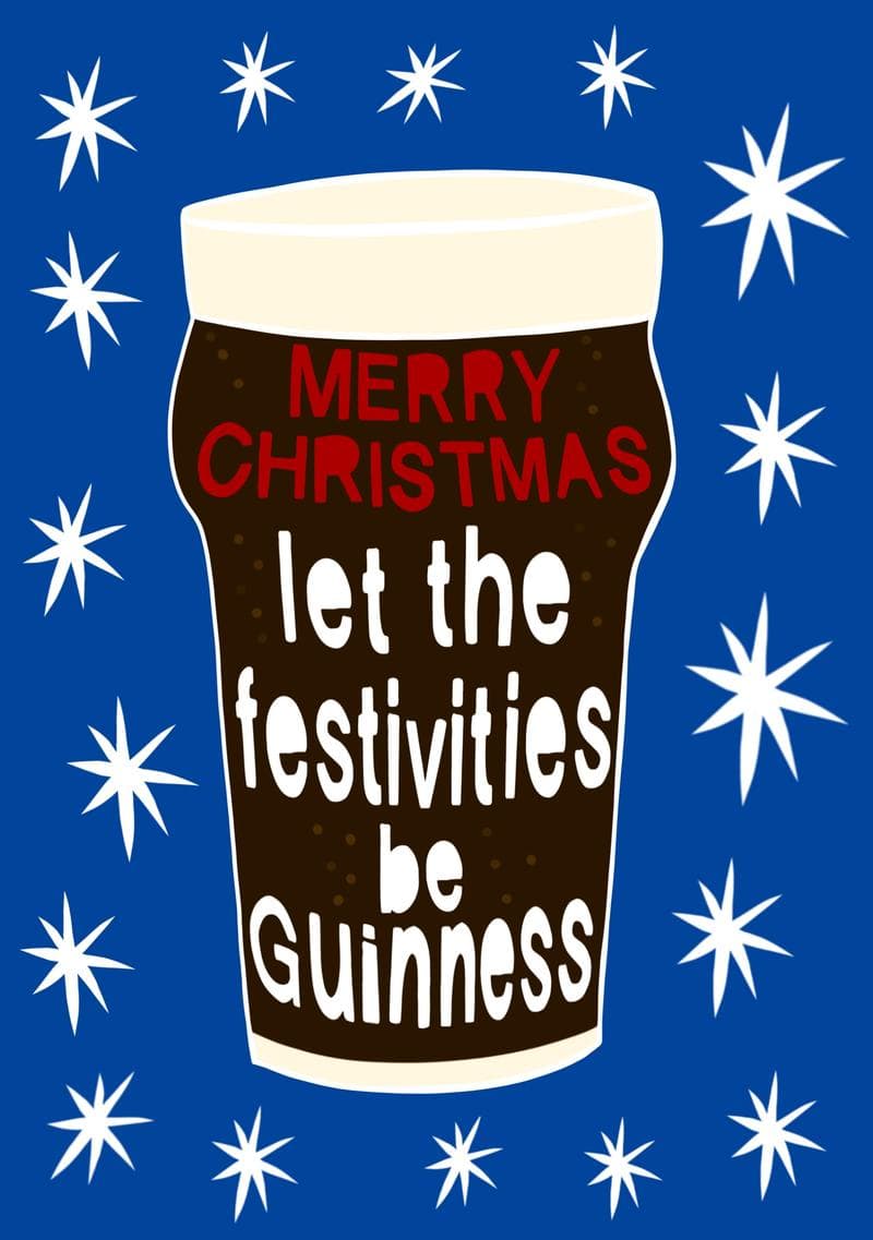 Let the Festivities Be Guinness card