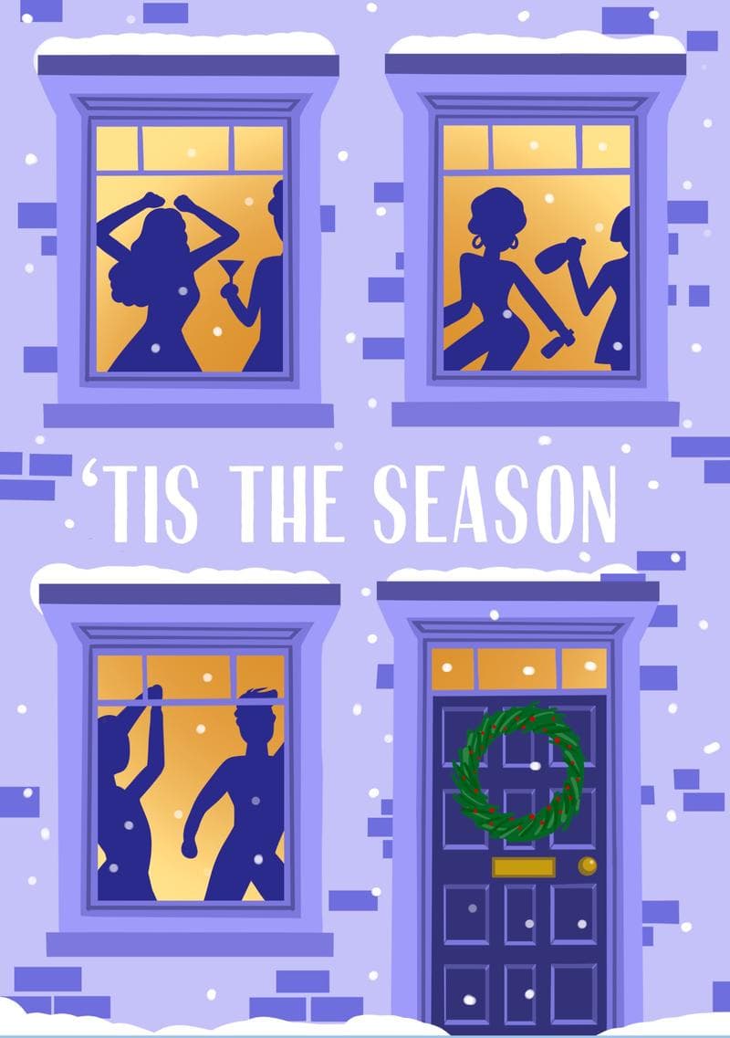 Tis the Season Christmas Party card