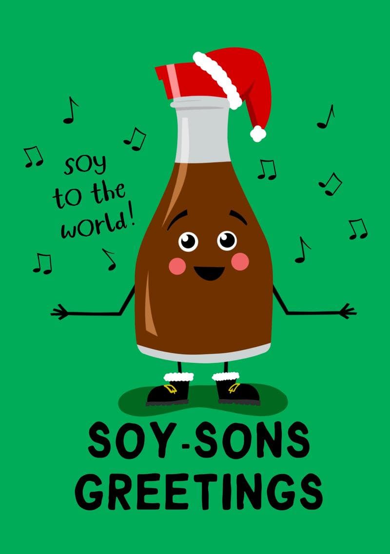Soy-Sons Greetings card