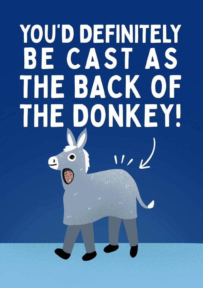 Cast as the Back of the Donkey! card