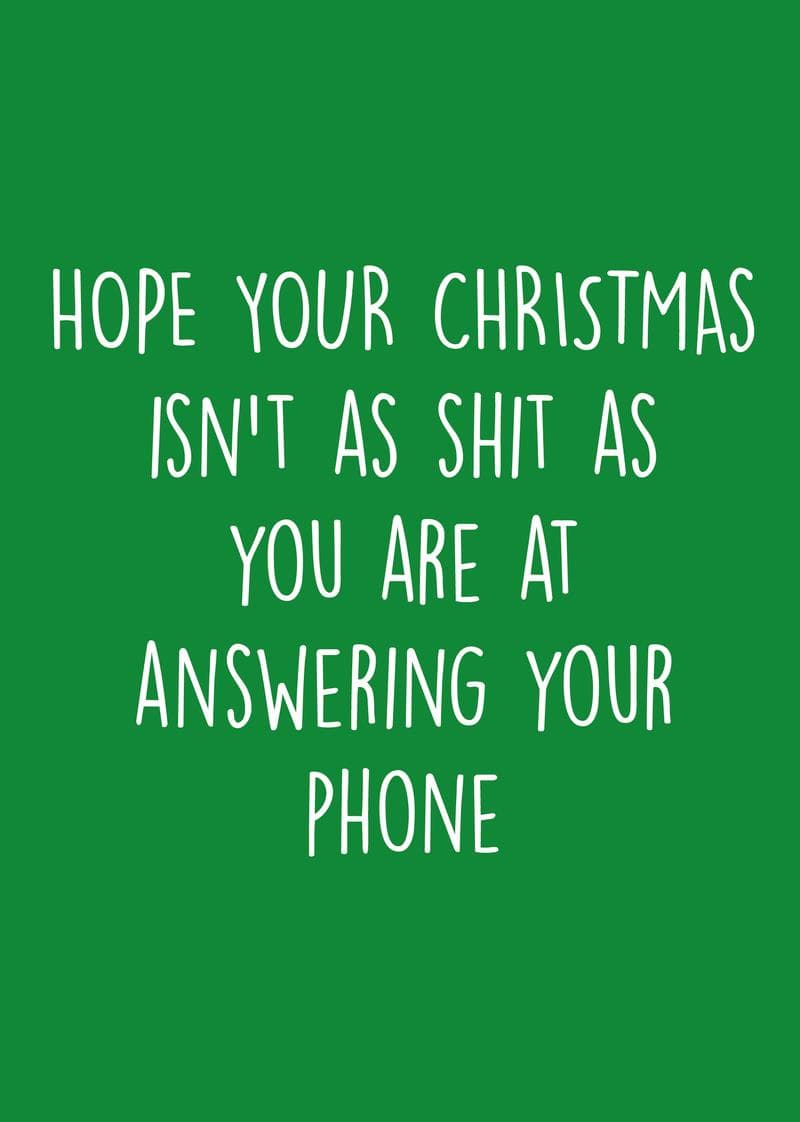 Christmas And Answering A Phone