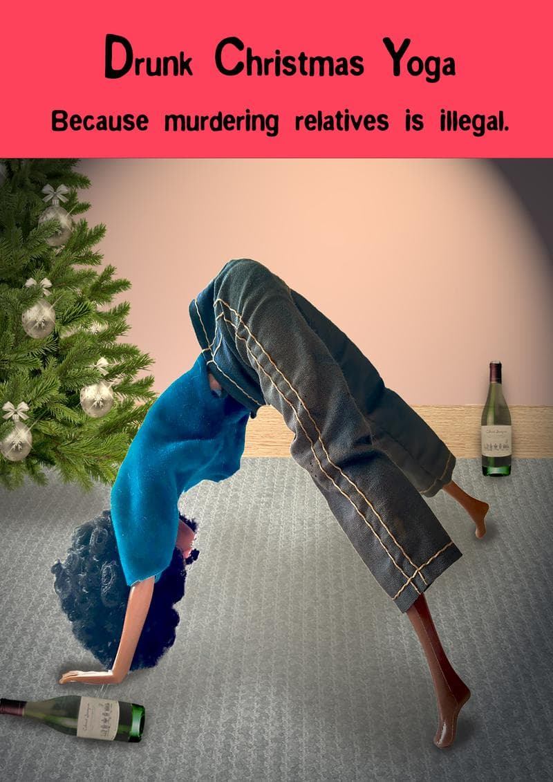 Drunk Christmas Yoga