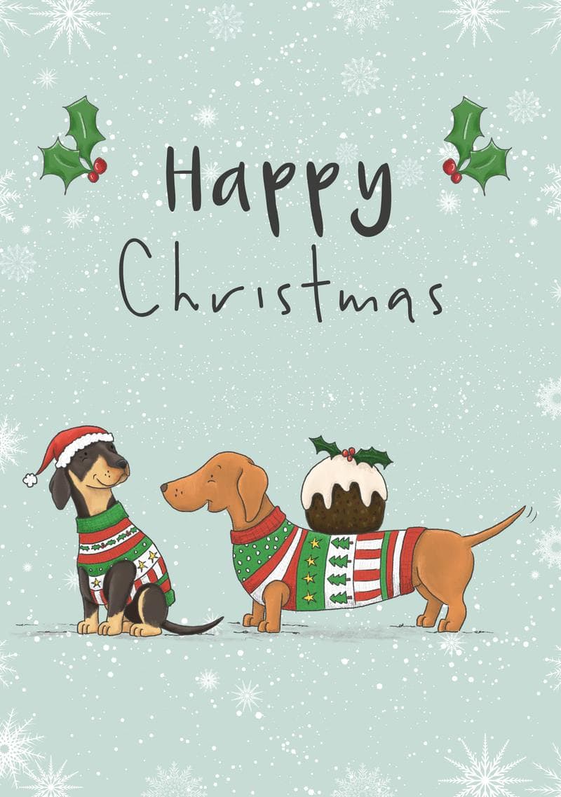 Christmas Dogs in Festive Sweaters
