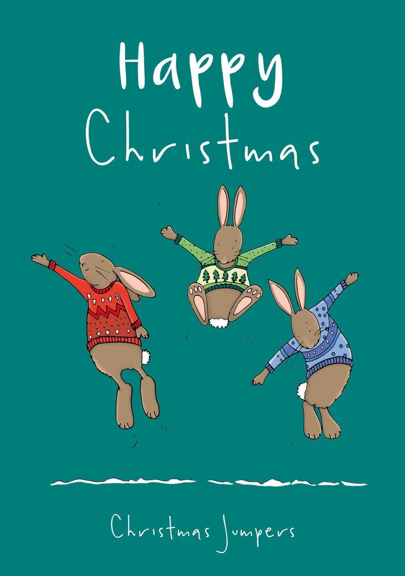 Bunnies in Christmas Jumpers