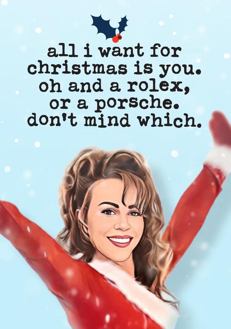 All I Want for Christmas Choices card