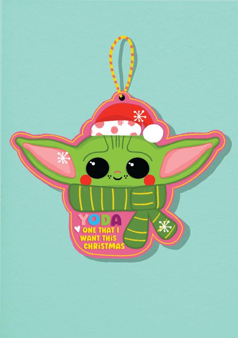 Yoda One That I Want This Christmas card