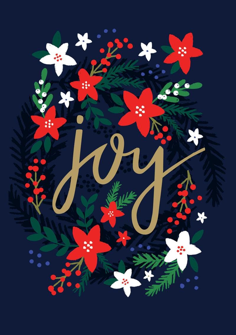 Joyful Floral Wreath