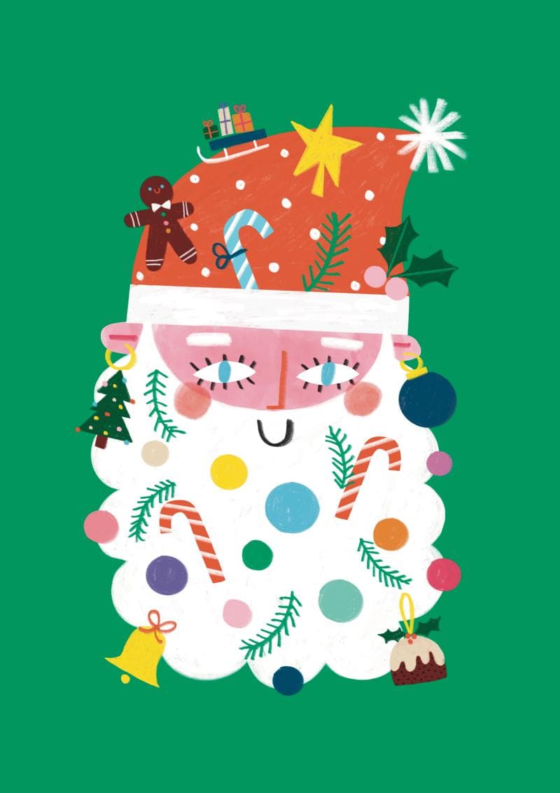 Festive Santa Beard card