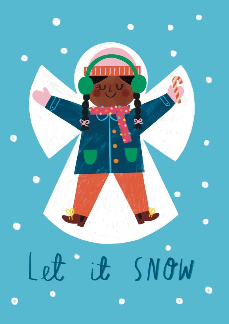 Let It Snow Angel card