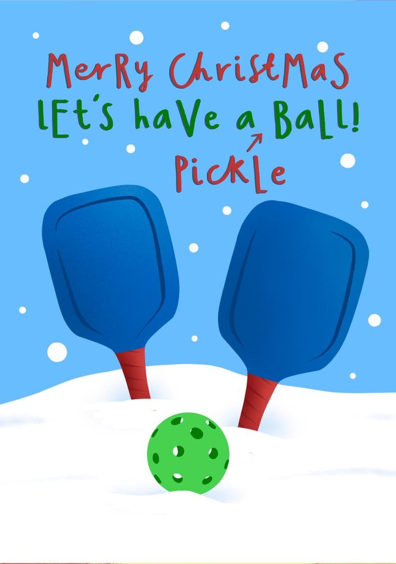 Pickleball Christmas card