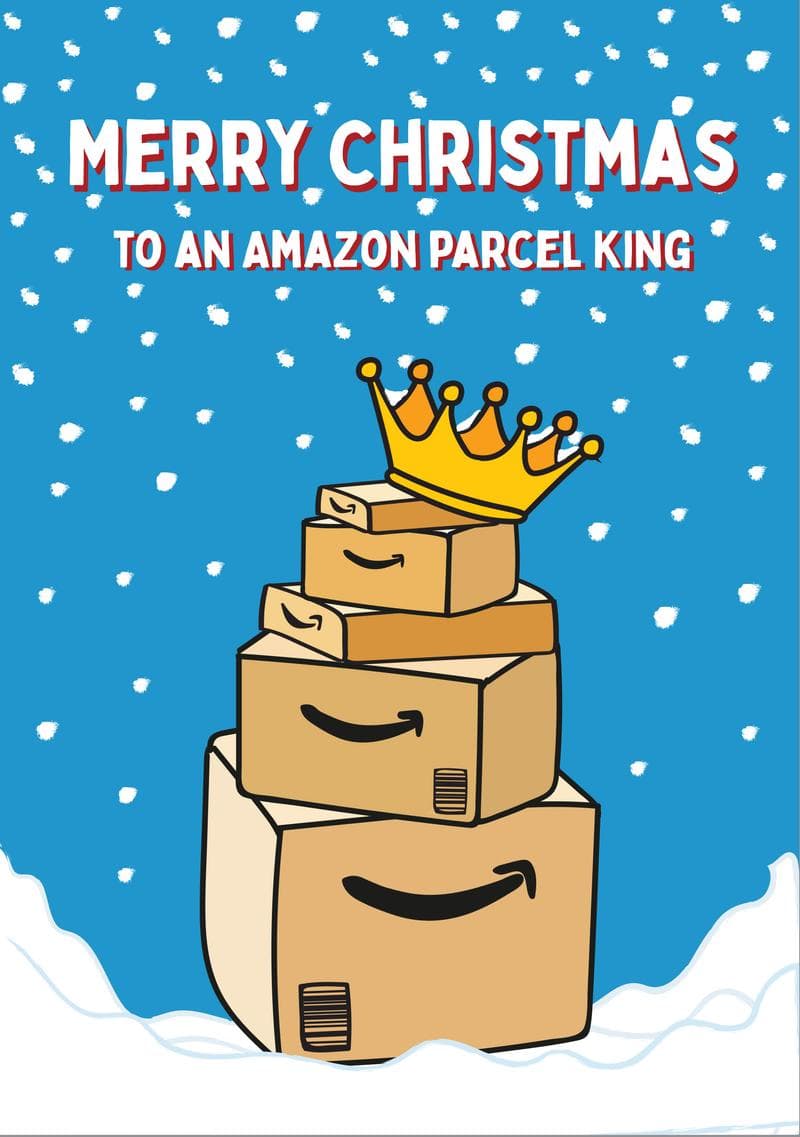 Amazon Parcel King Christmas card