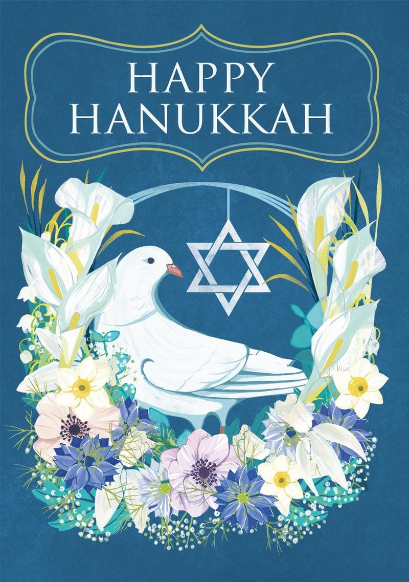 Peaceful Dove Hanukkah card