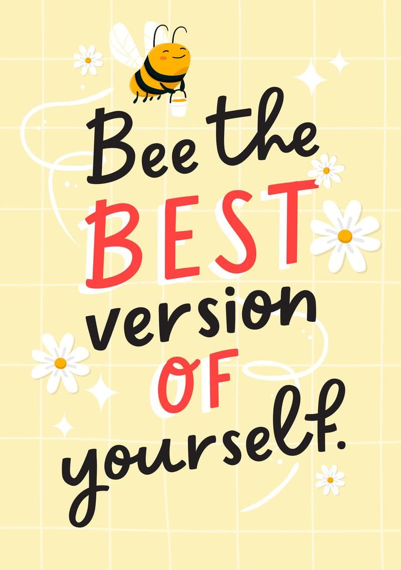 Bee the Best Version of Yourself card