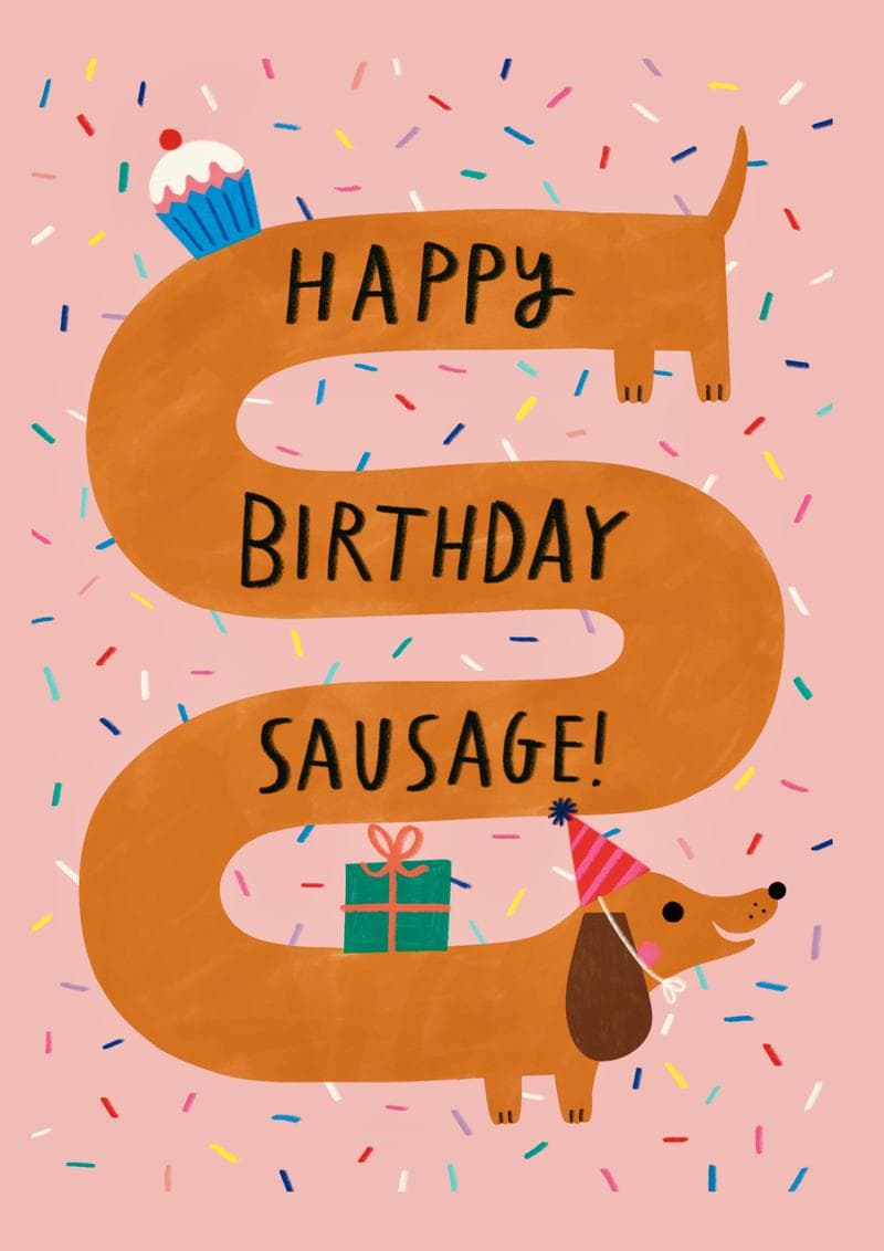 Happy Birthday Sausage Card card