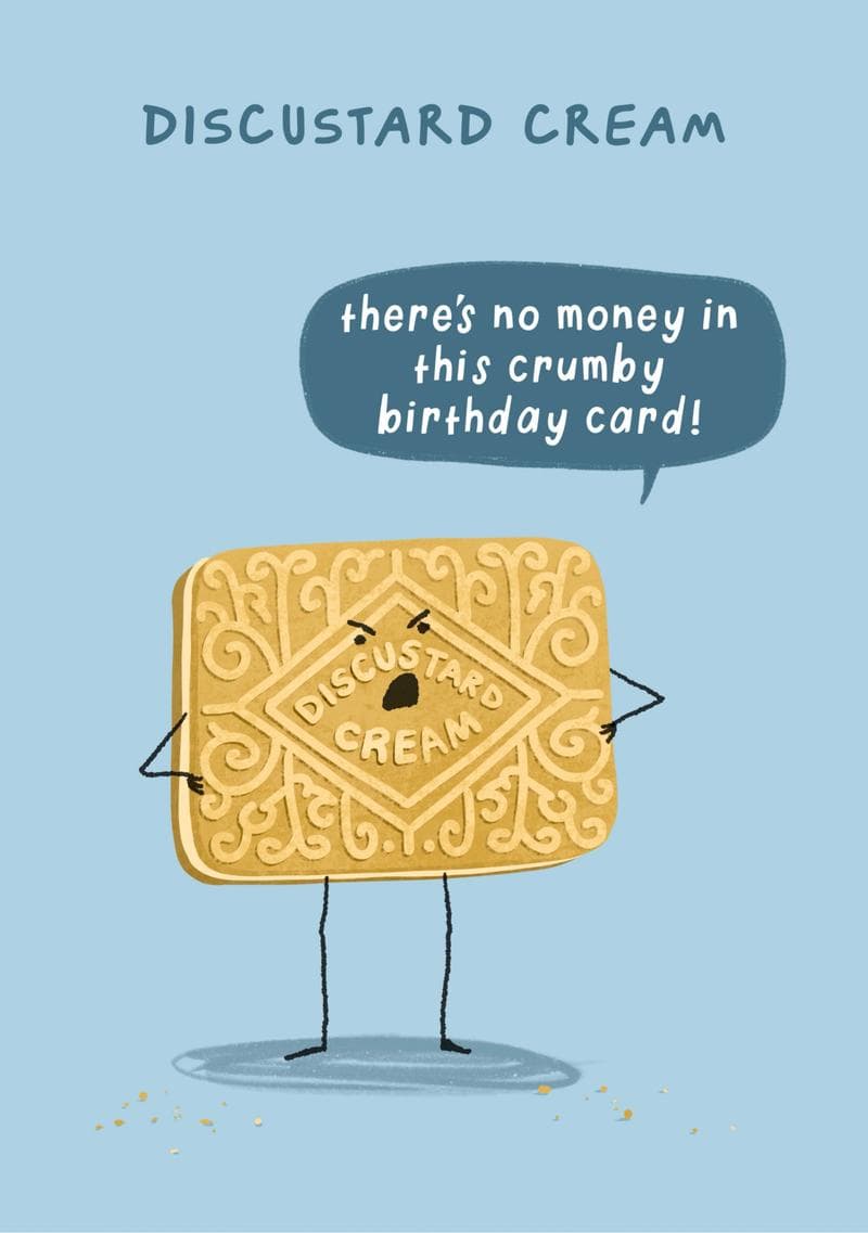 Discustard Cream Crumby Birthday Card card