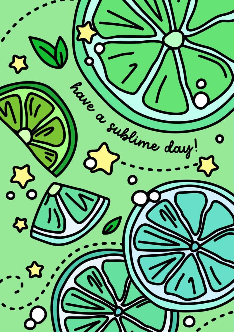 Sublime Day Lime Card