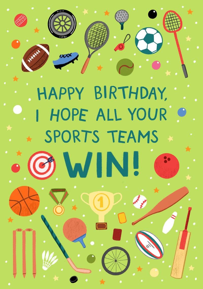 Sports Fan Birthday Card