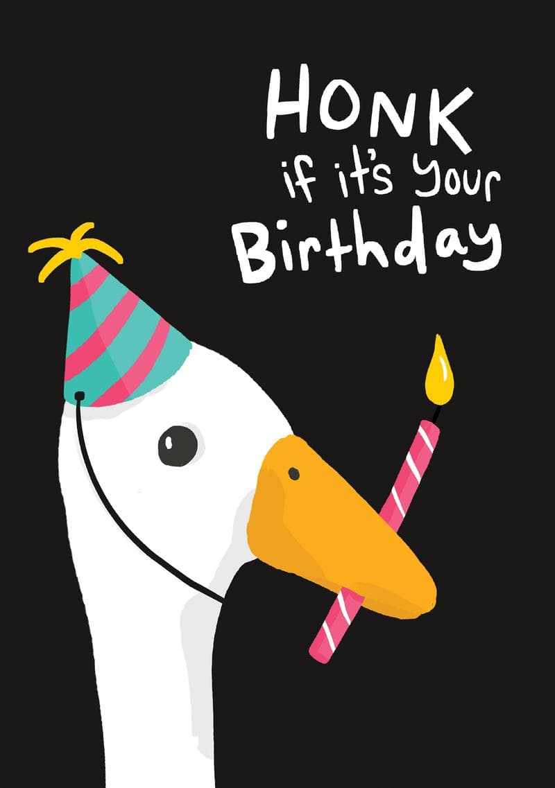 Goose Honk Birthday Card card