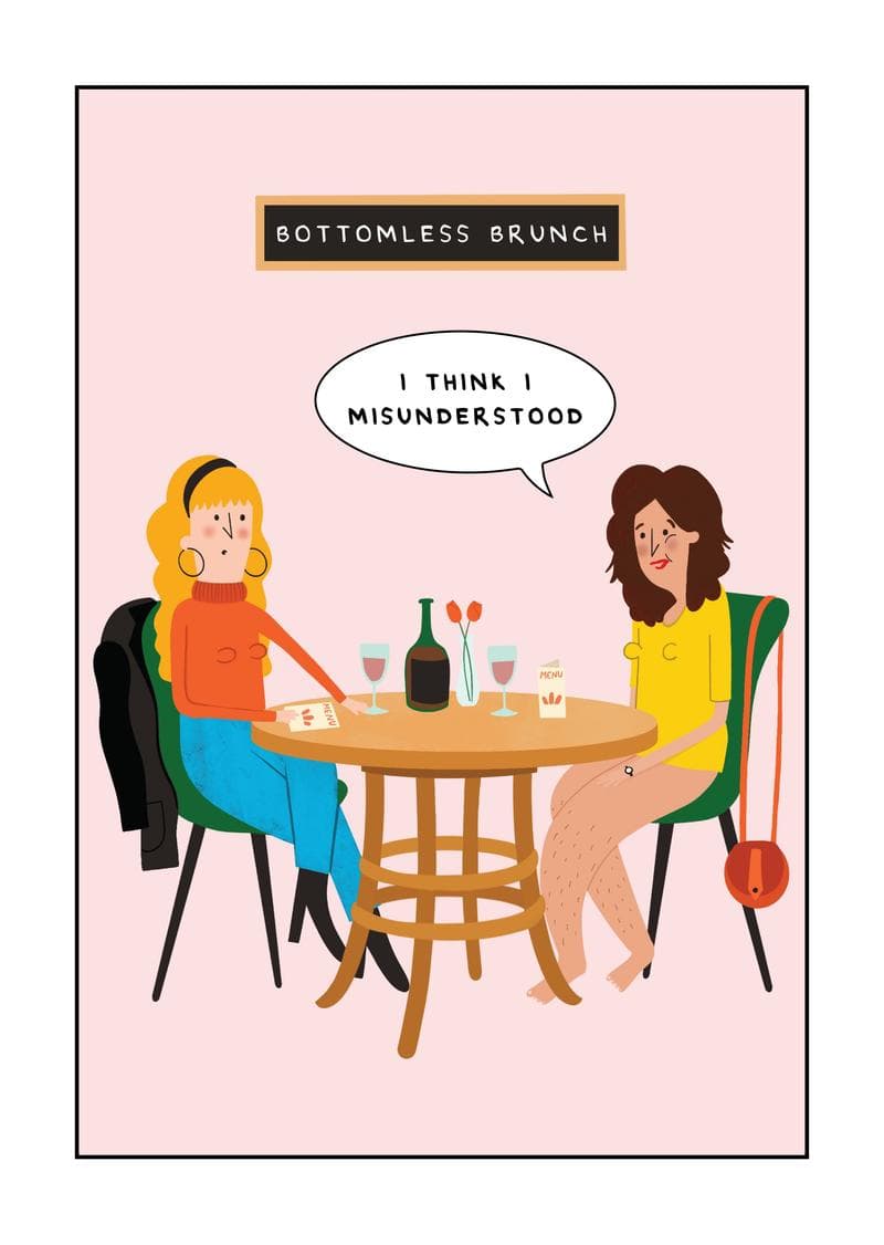 Bottomless Brunch Misunderstanding Card card