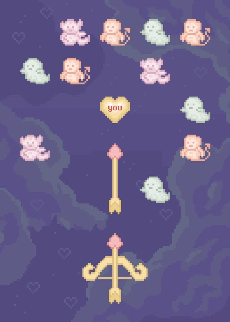 Pixel Cupid Card card