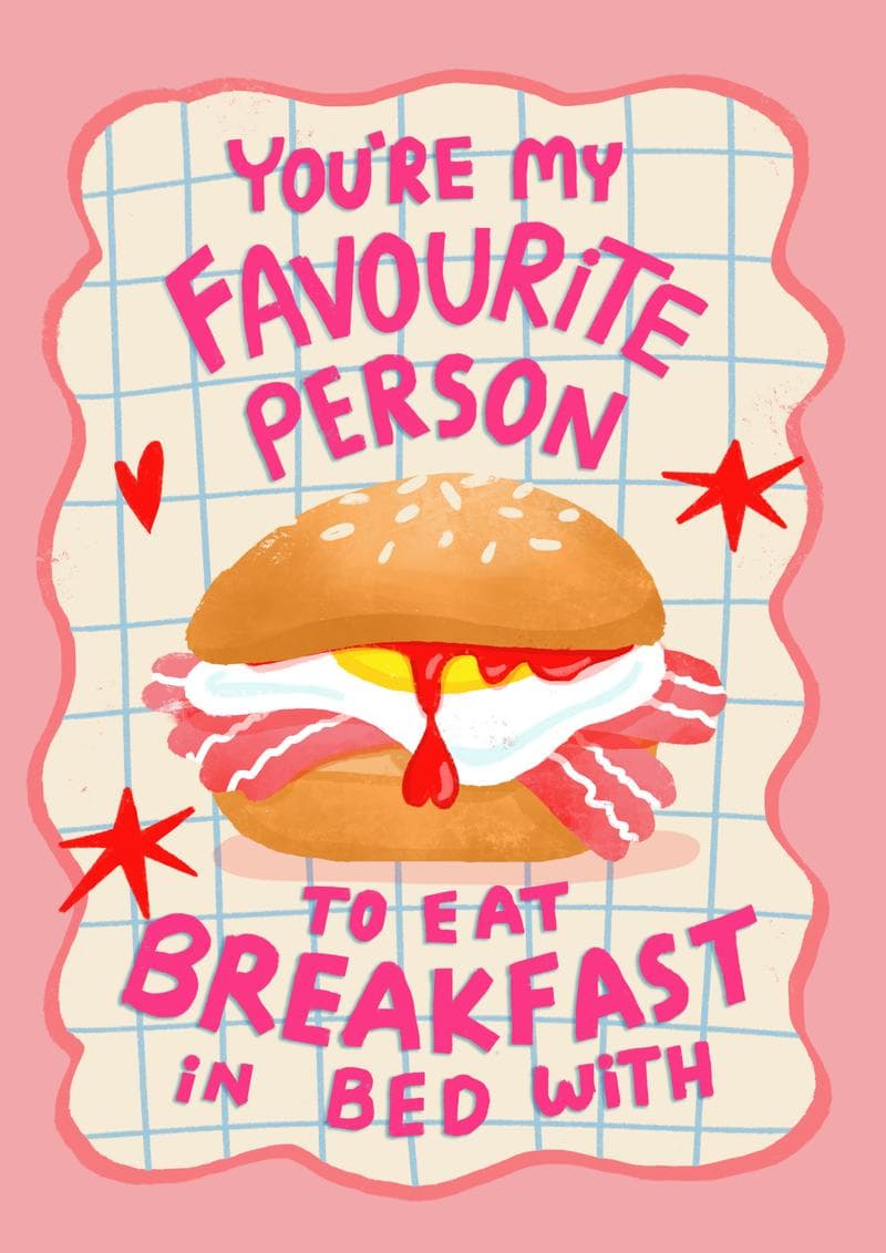 Favorite Breakfast in Bed card