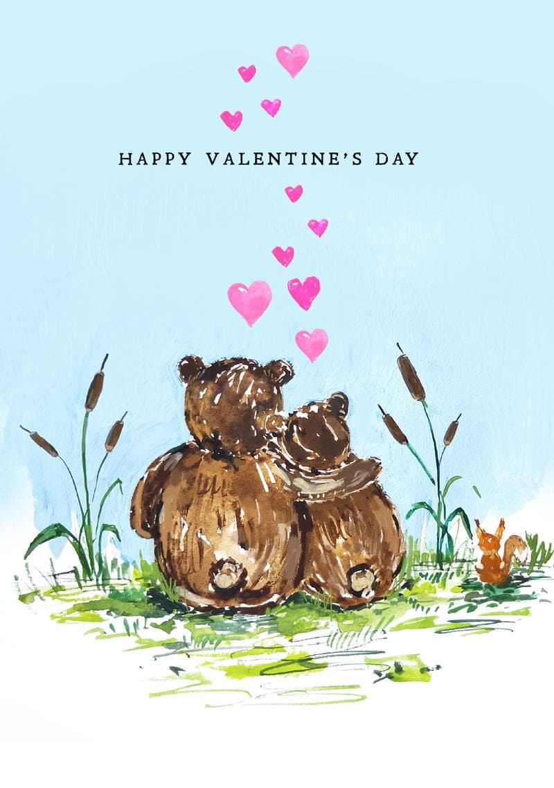Two Bears Valentine's Day Card