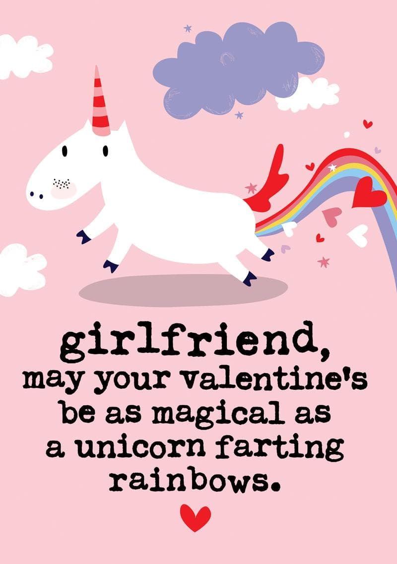 Magical Unicorn Farting Rainbows card