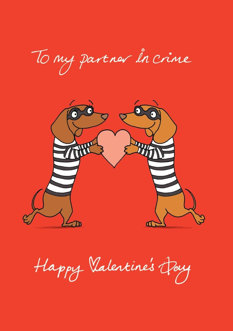 Partner in Crime Valentine's Day Card