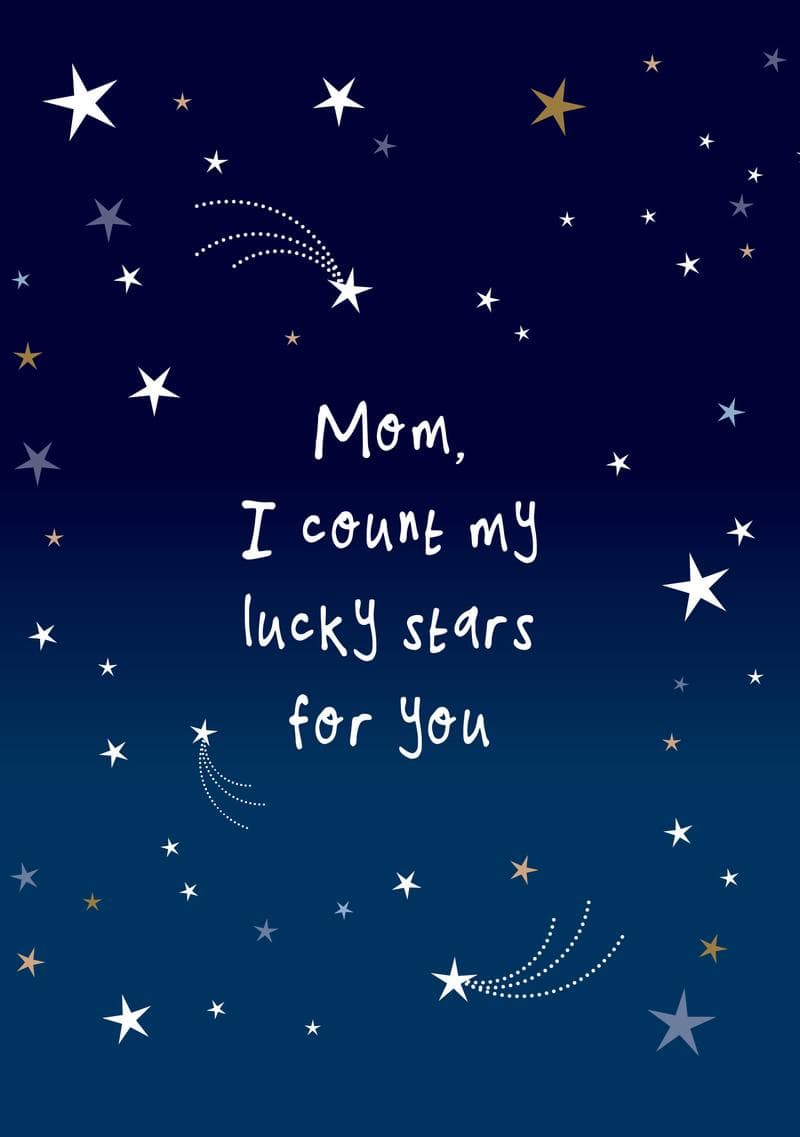 Count My Lucky Stars Mom Card card