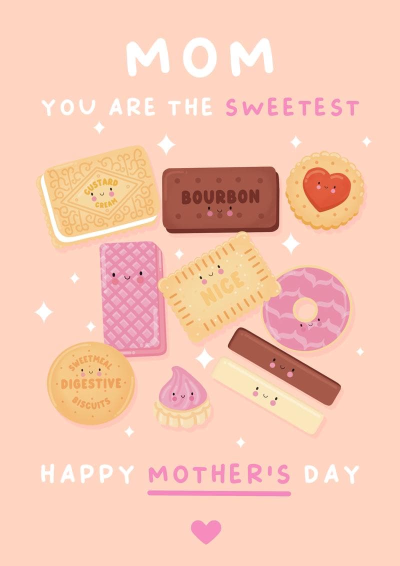 Sweetest Mom Biscuit Card