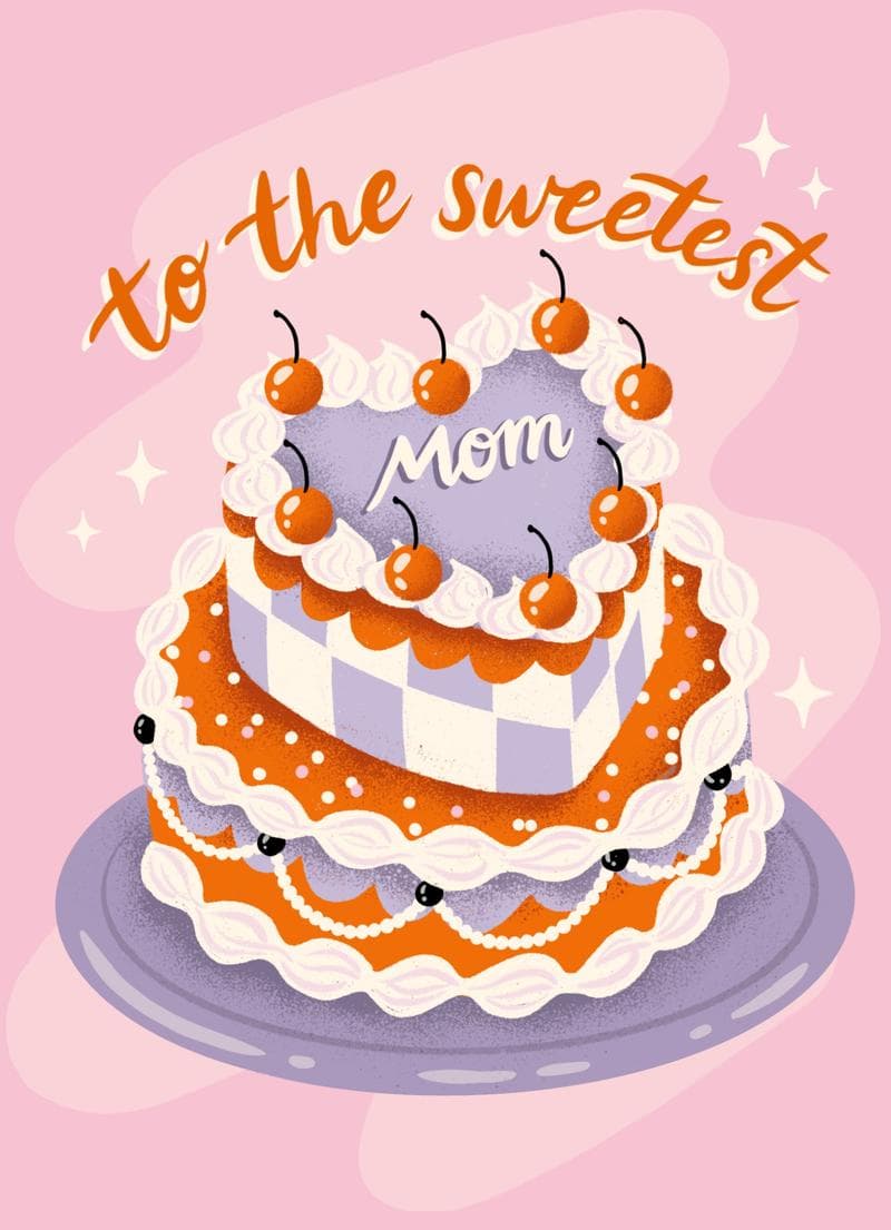 Sweetest Mom Cake Card