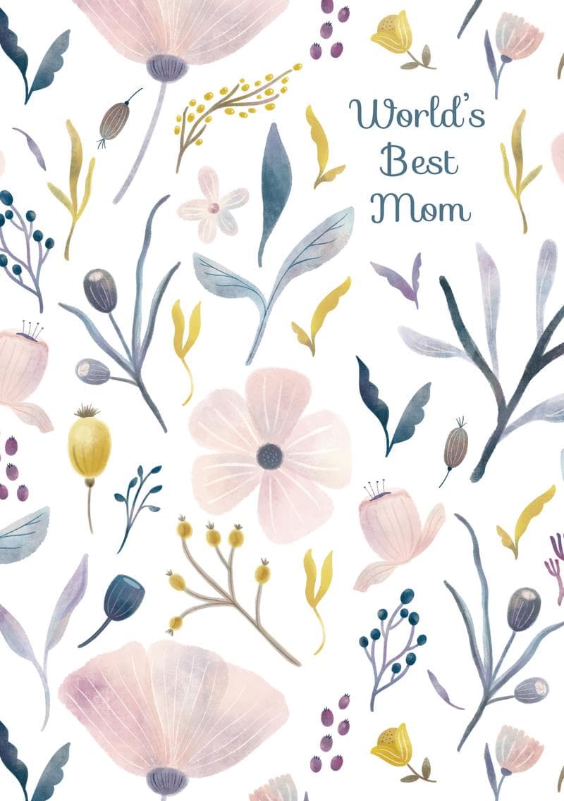 World’s Best Mom Floral Card
