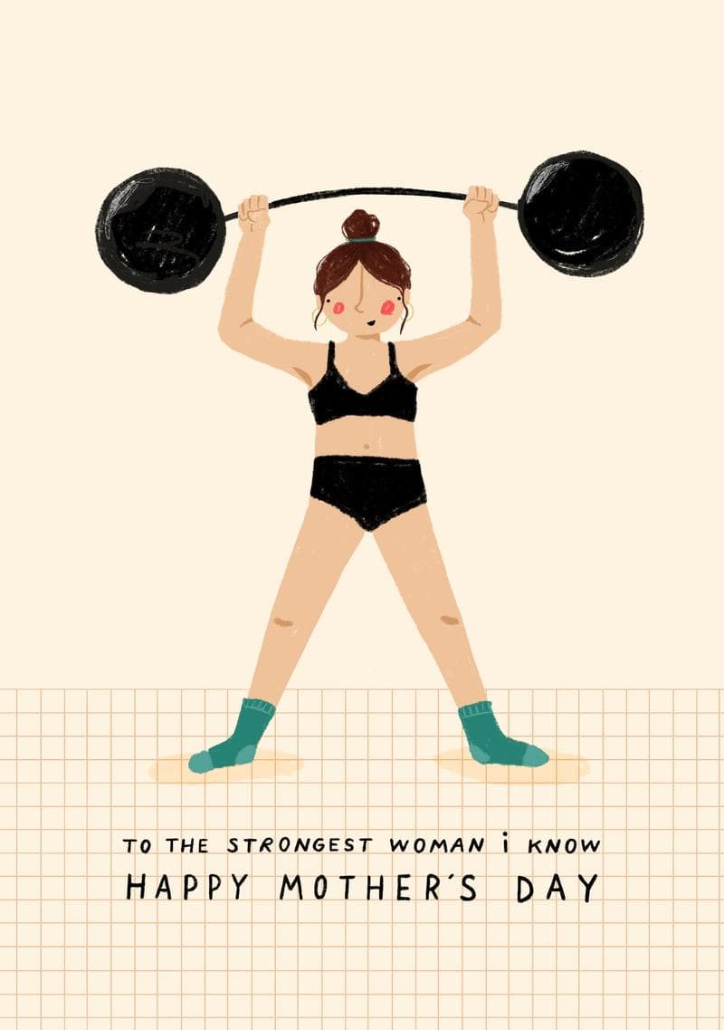Strongest Woman I Know Mom Card card