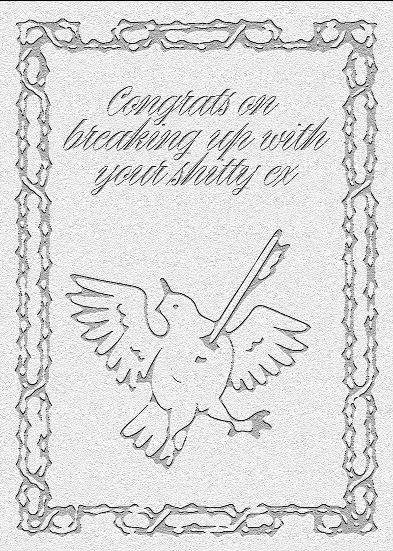 Congrats on Breaking Up with Your Shitty Ex Card card