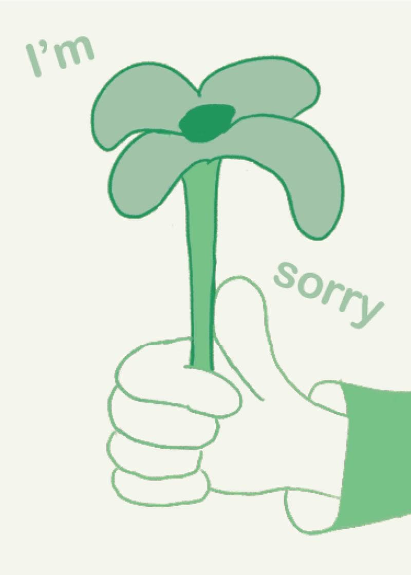 I'm Sorry Flower Card card