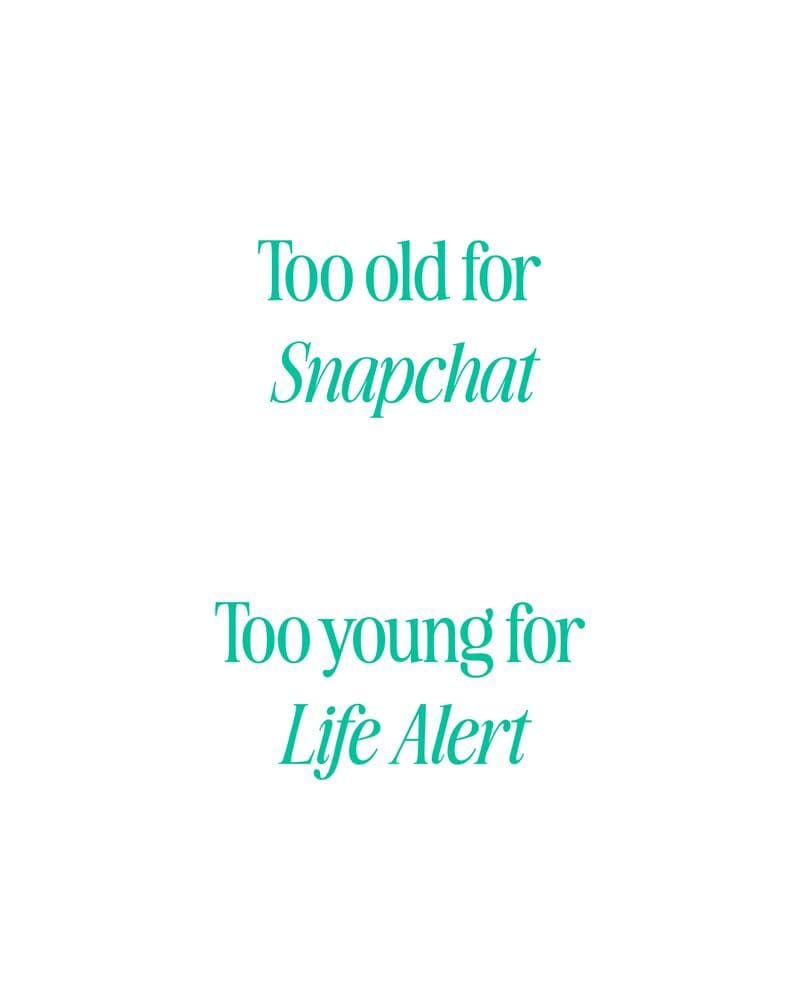 Snapchat to Life Alert Card card
