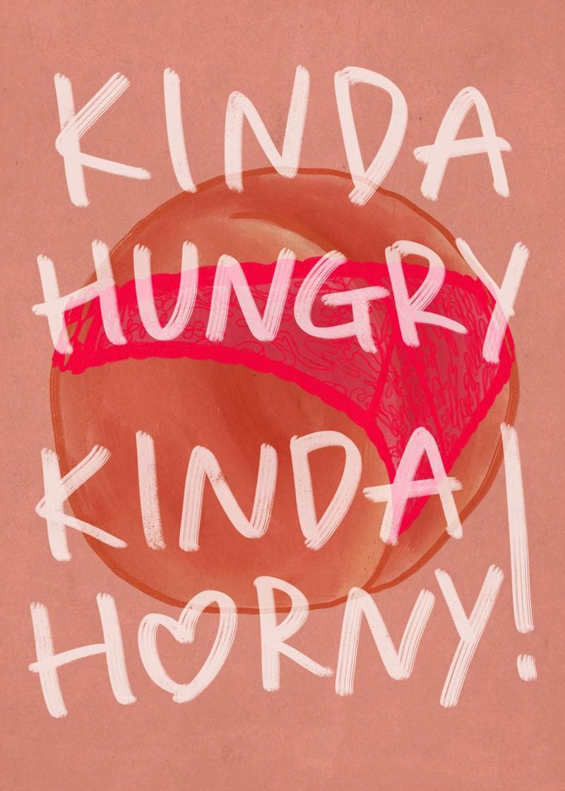 Kinda Hungry Kinda Horny Valentine Card card