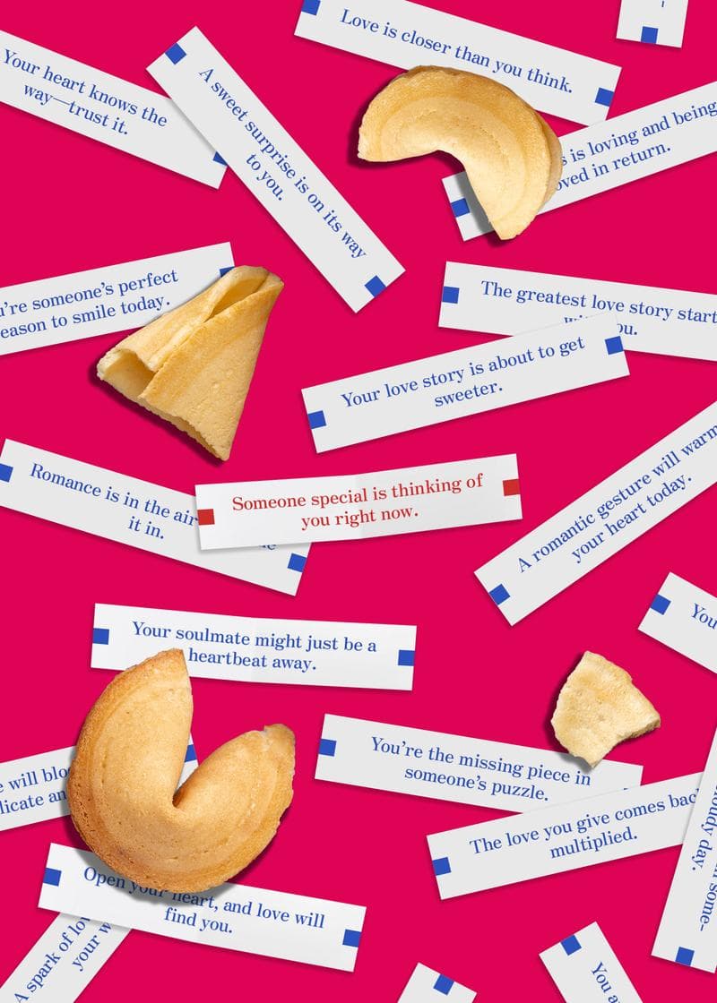 Fortune Cookie Love Notes Card card
