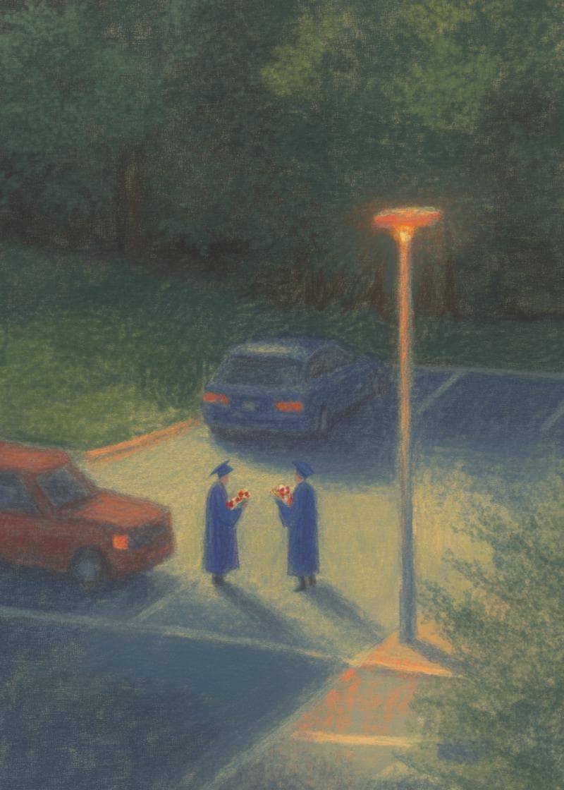 Caps And Goodbyes Under Streetlight card