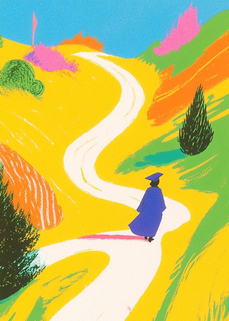 The Journey Begins Graduation Card card