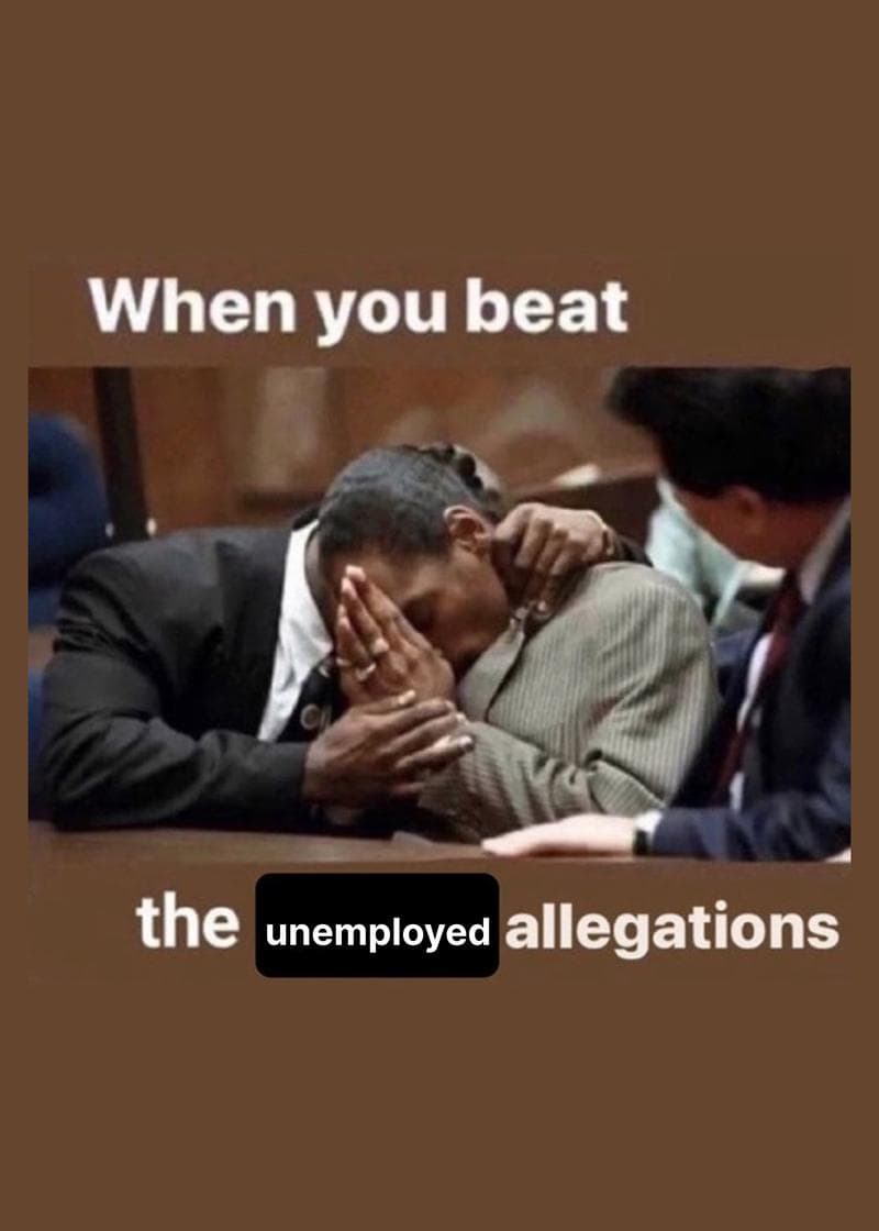 Beating the Unemployed Allegations card