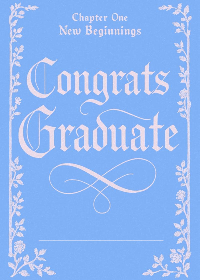 Chapter One New Beginnings Graduation Card card